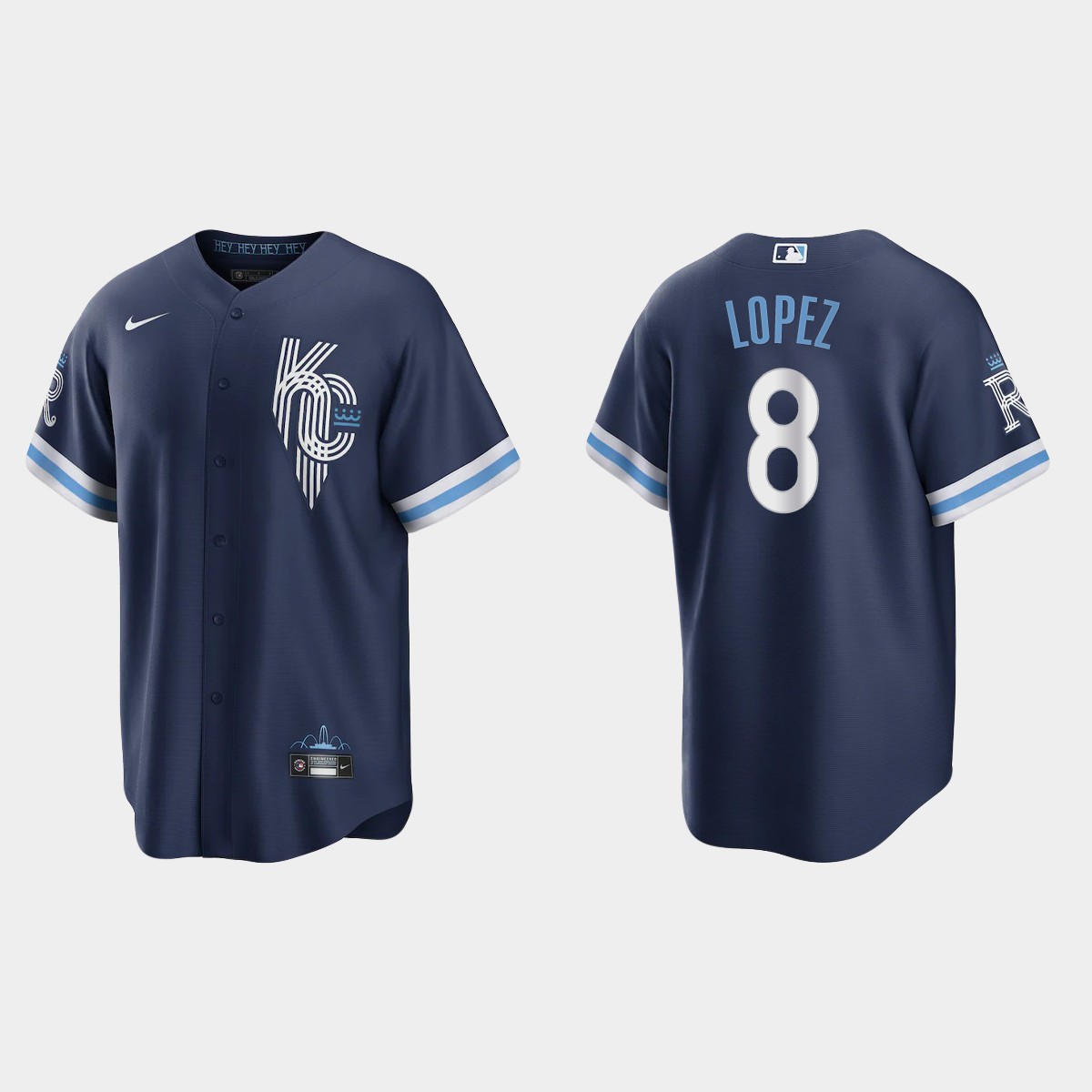Kansas City Royals Nicky Lopez 2022 City Connect Jersey - Navy