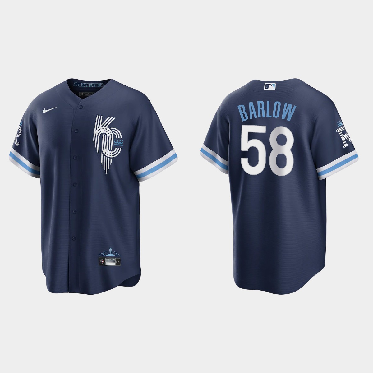 Kansas City Royals Scott Barlow 2022 City Connect Jersey - Navy
