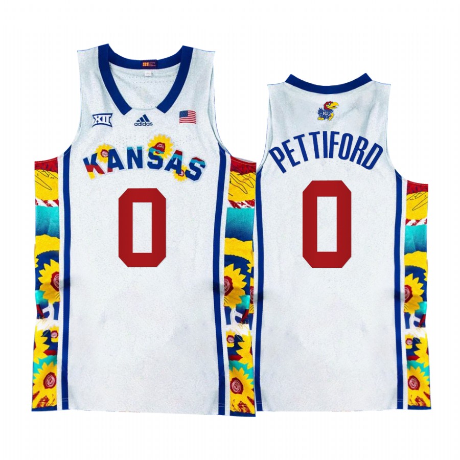 Kansas Jayhawks Bobby Pettiford Jersey 2022 Sunflower Showdown White  Uniform