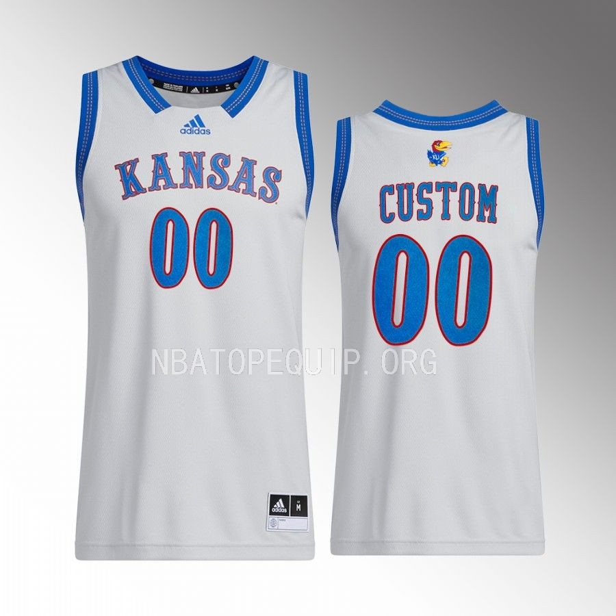 Kansas Jayhawks Custom Jersey 2022-23 Swingman  Grey Uniform