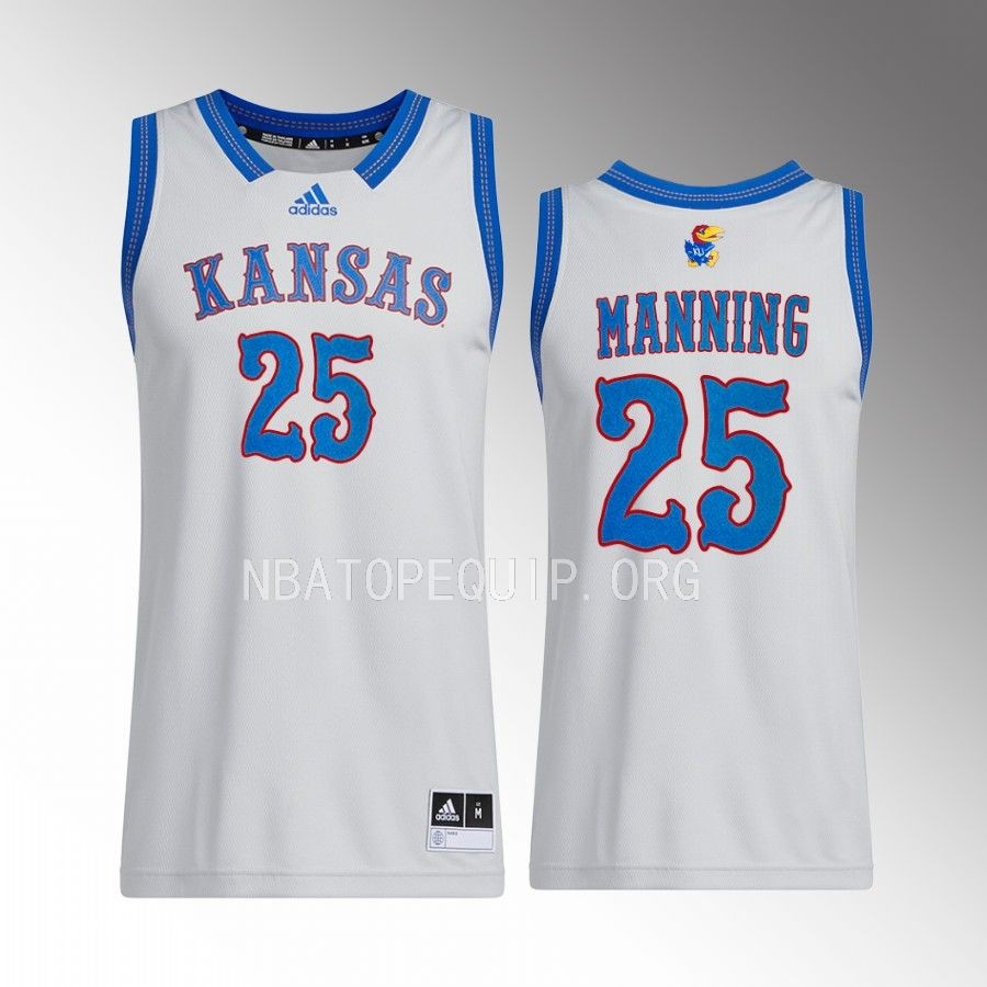 Kansas Jayhawks Danny Manning Jersey Swingman  Grey Alumni Uniform