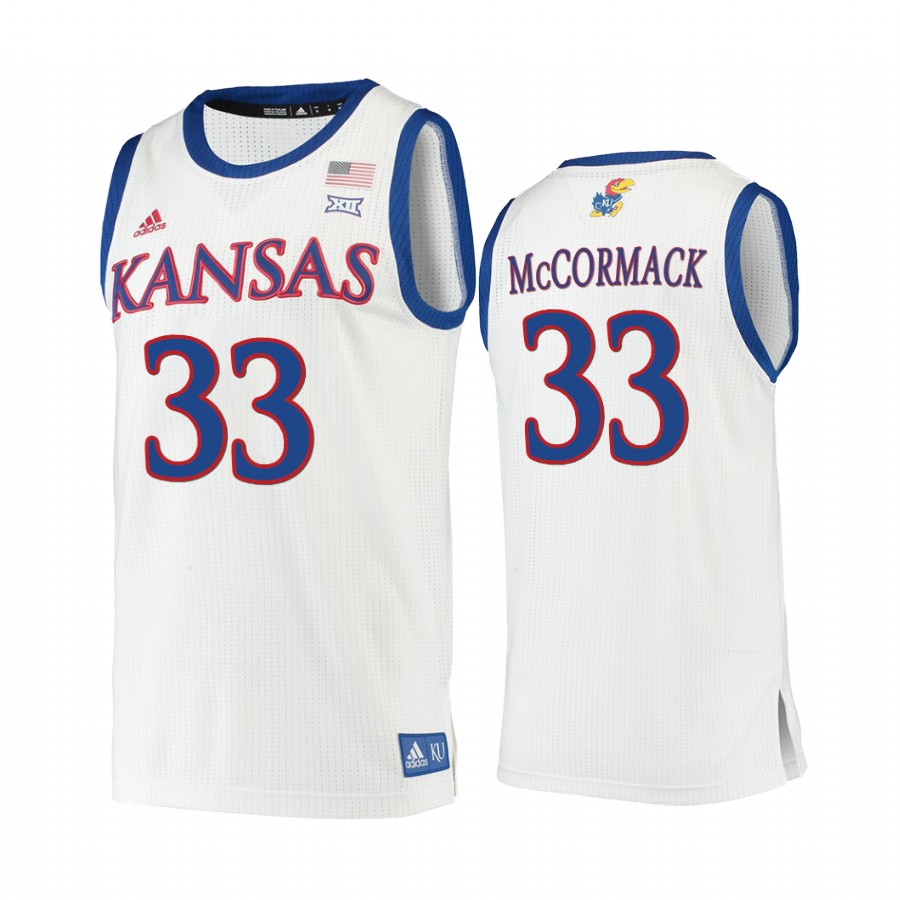 Kansas Jayhawks David McCormack White Jersey College
