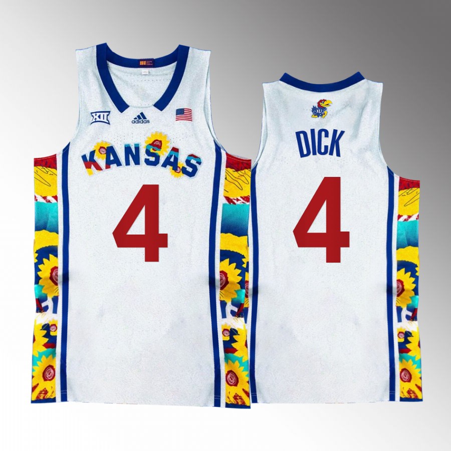 Kansas Jayhawks Gradey Dick Jersey Honoring Black Excellence White  Uniform