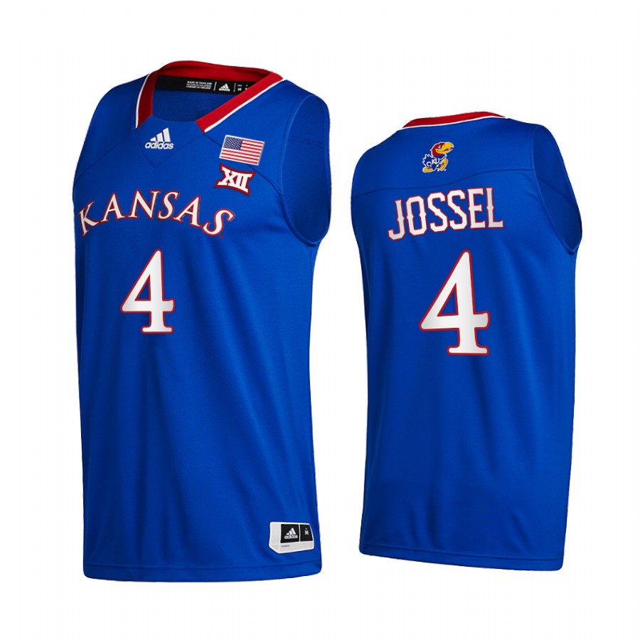 Kansas Jayhawks Latrell Jossel 2020-21 Royal College  Jersey New Season League patch