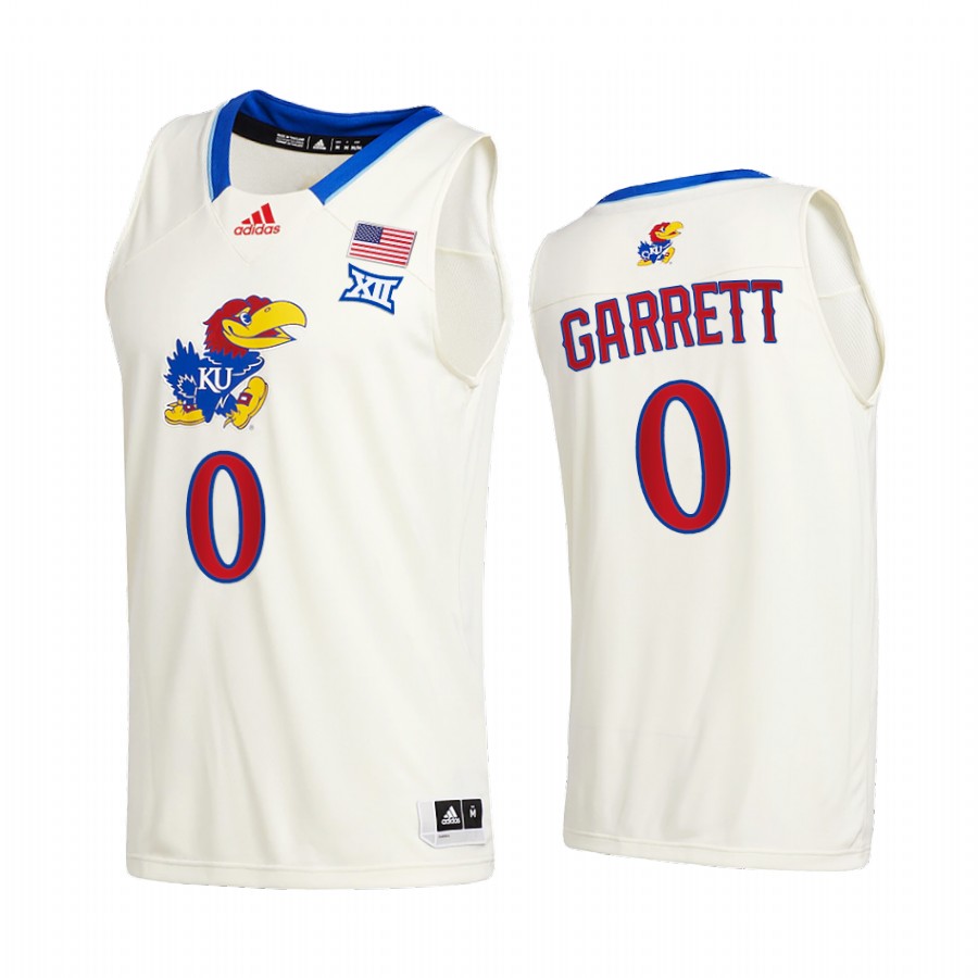 Kansas Jayhawks Marcus Garrett Cream College  2020-21 New Season Jersey