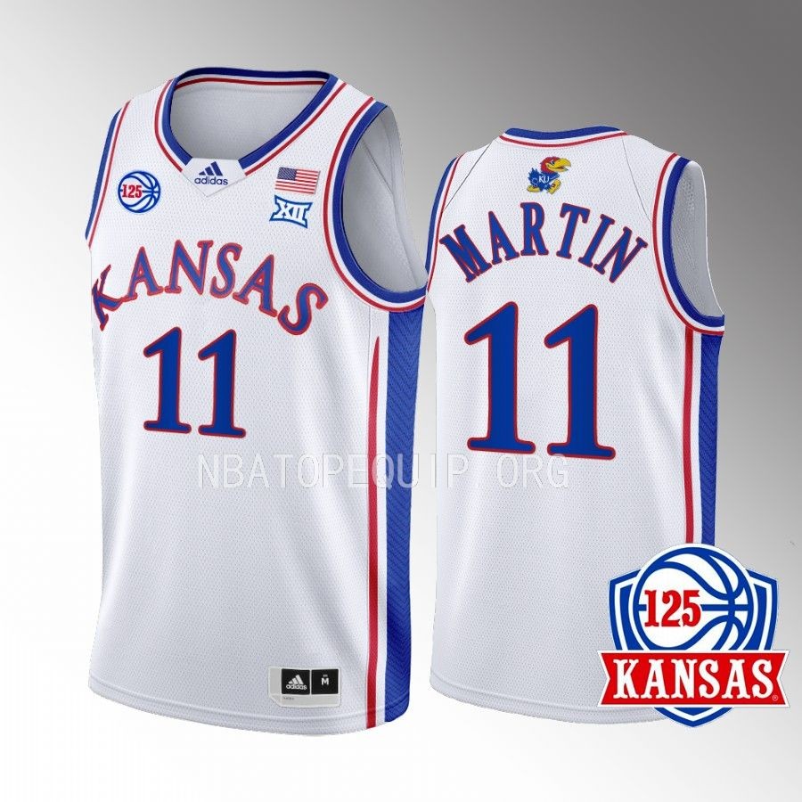 Kansas Jayhawks Remy Martin Jersey 2022-23 125th Year White Home Uniform