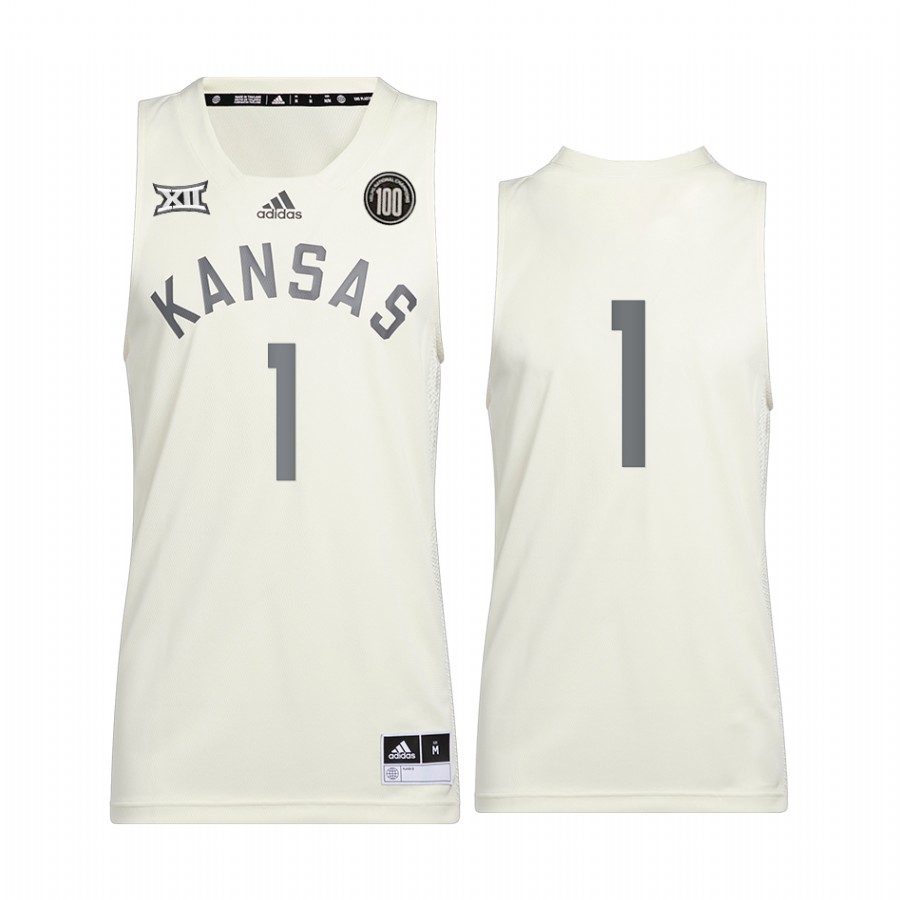 Kansas Jayhawks White Jersey 2022 100 Anniversary of 1922 Helms National Champs Retro