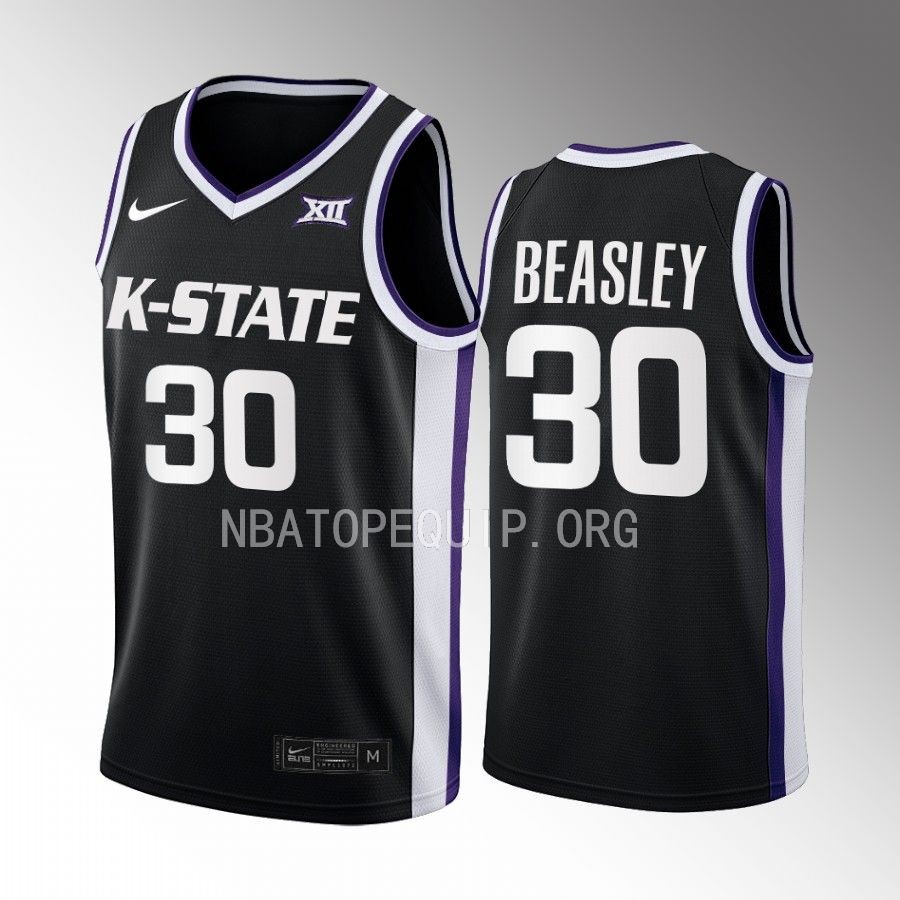 Kansas State Wildcats Michael Beasley Jersey Alternate  Black Uniform