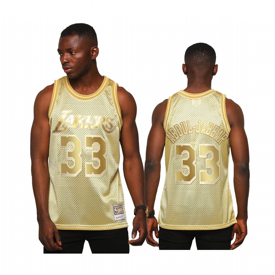 Kareem Abdul-Jabbar #33 Los Angeles Lakers Golden Midas SM Jersey