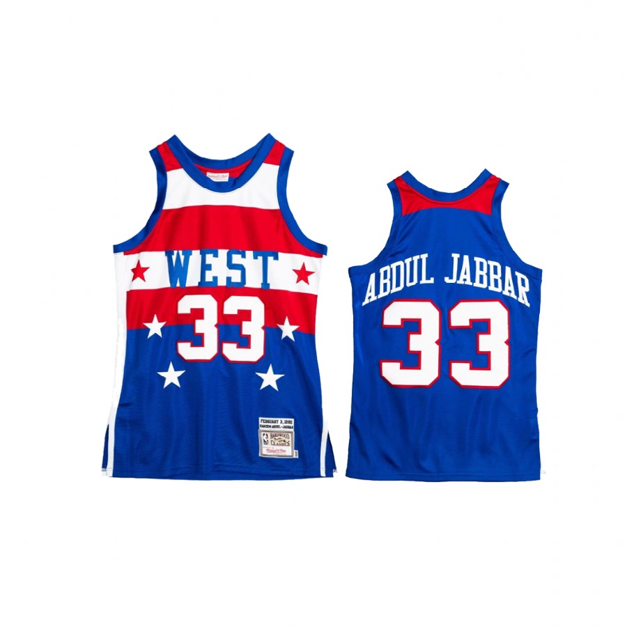 Kareem Abdul-Jabbar # 1980-81 Hardwood Classics Jersey West All-Star Royal Men