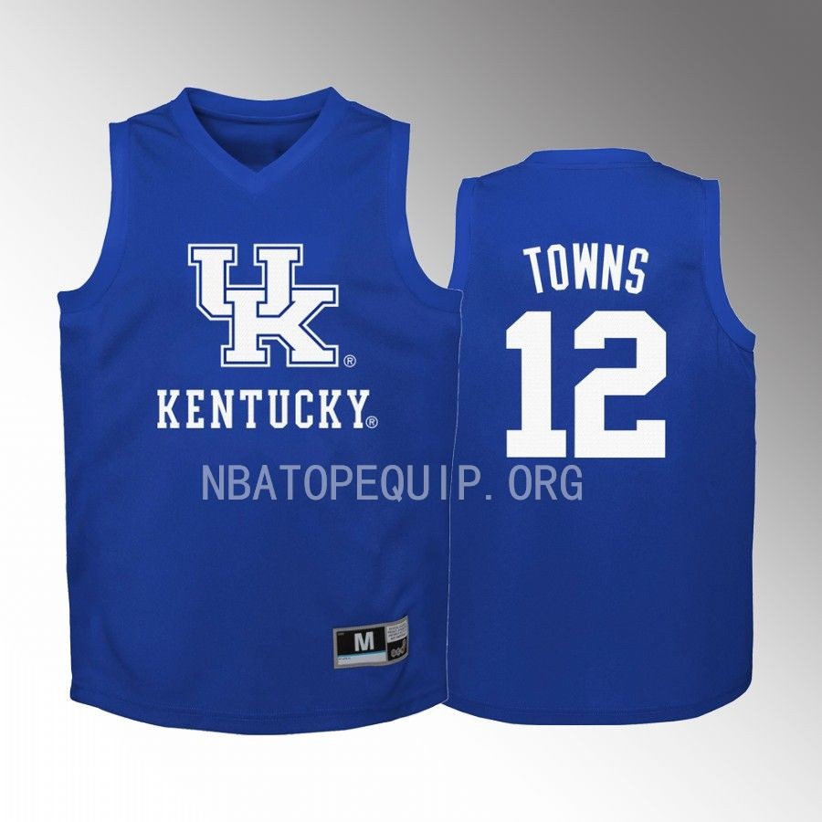 Karl-Anthony Towns Kentucky Wildcats Youth Blue Alumni  Jersey