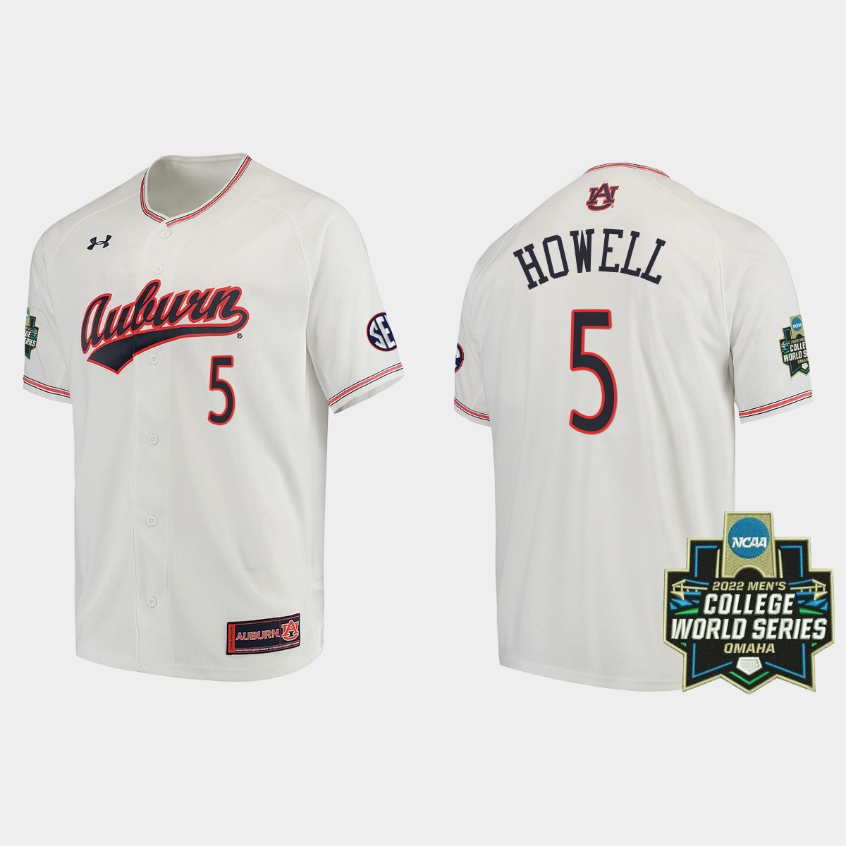Kason Howell Auburn Tigers 2022 World Series  Jersey - White