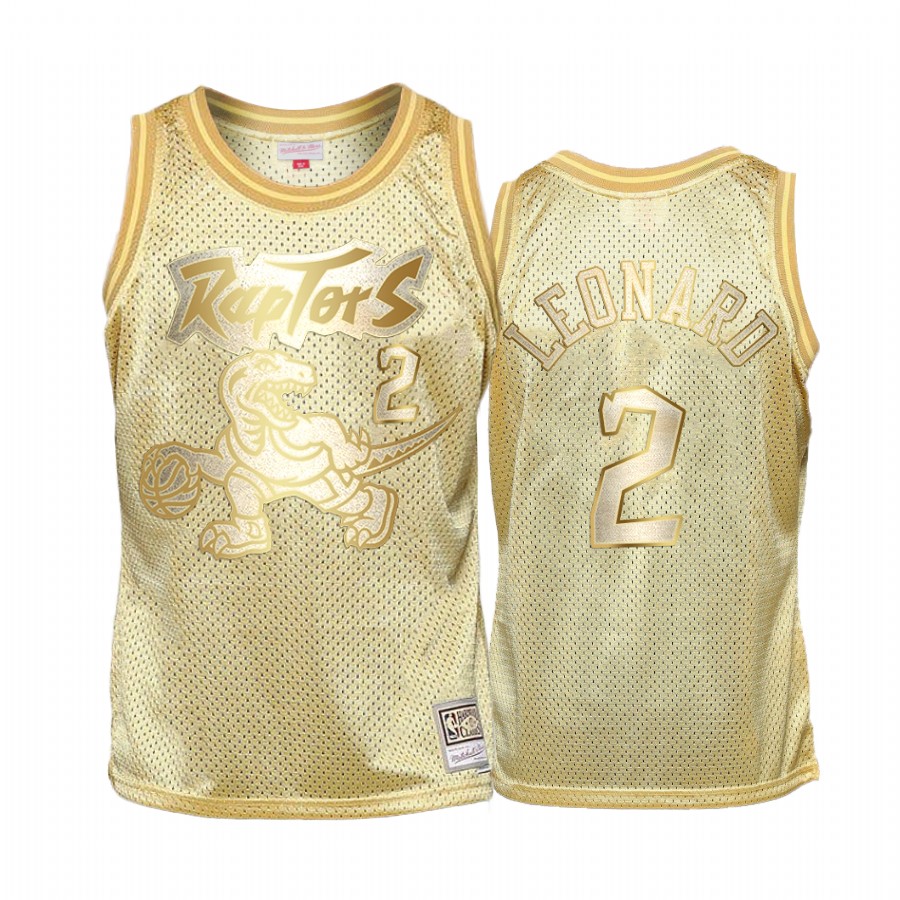 Kawhi Leonard #2 Toronto Raptors Golden Midas SM Jersey