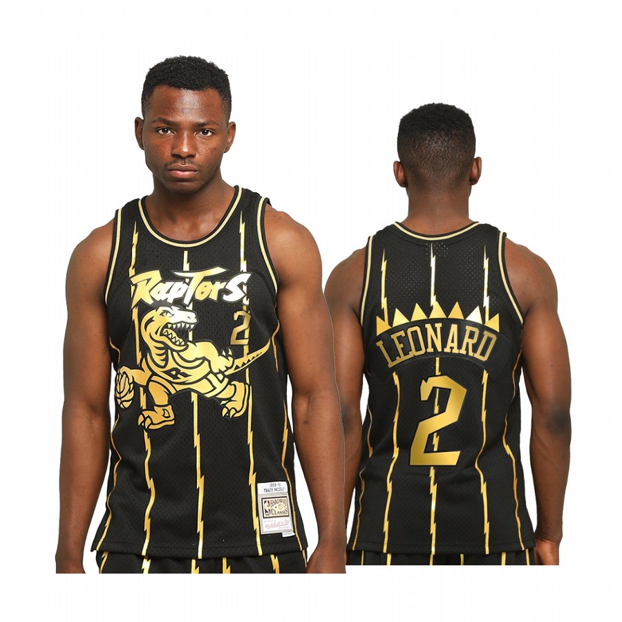 Kawhi Leonard Toronto Raptors Throwback Black Jersey Golden Limited Allocation