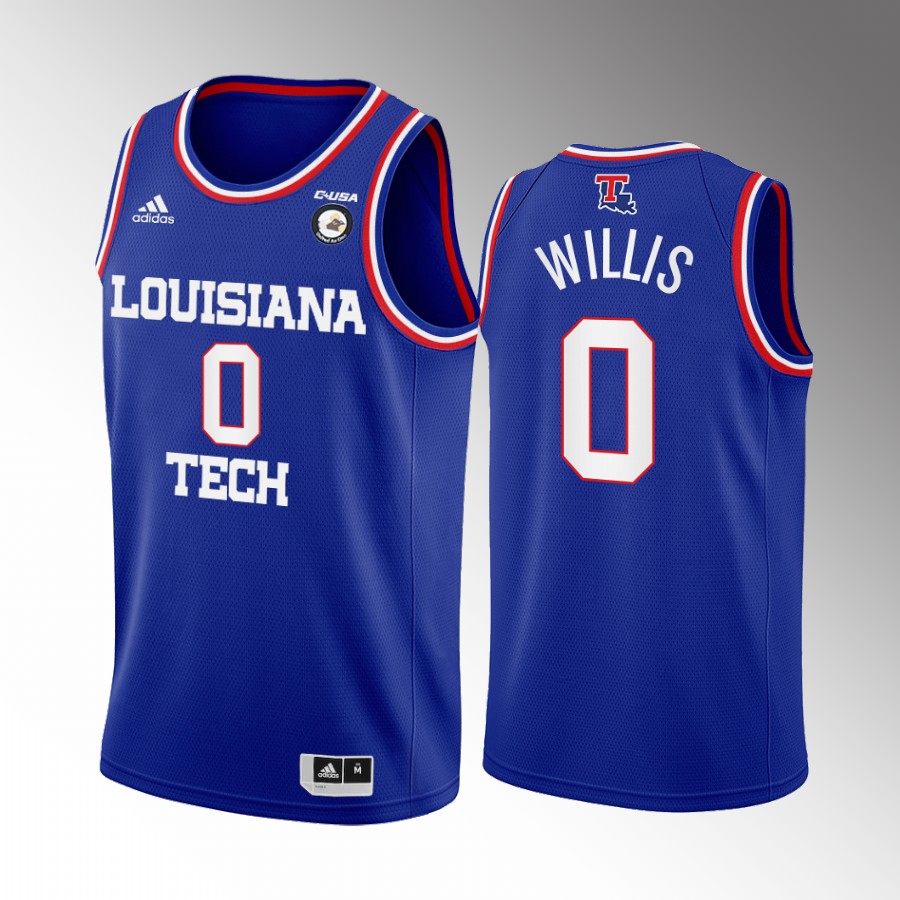 Keaston Willis Louisiana Tech Bulldogs Blue Jersey College  Away