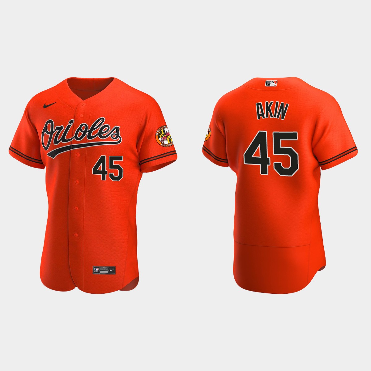 Keegan Akin #45 Baltimore Orioles Alternate Jersey - Orange
