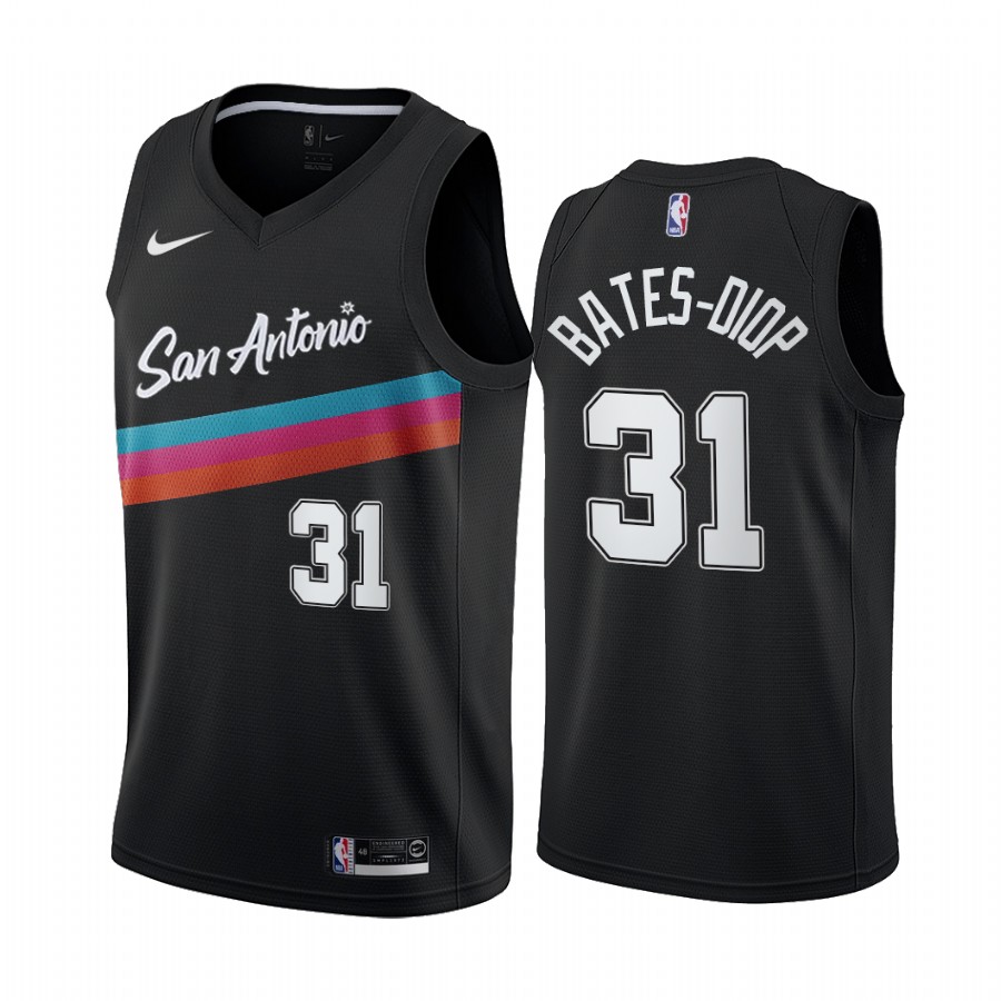 Keita Bates-Diop San Antonio Spurs 2021-22 City Edition Black #31 Jersey