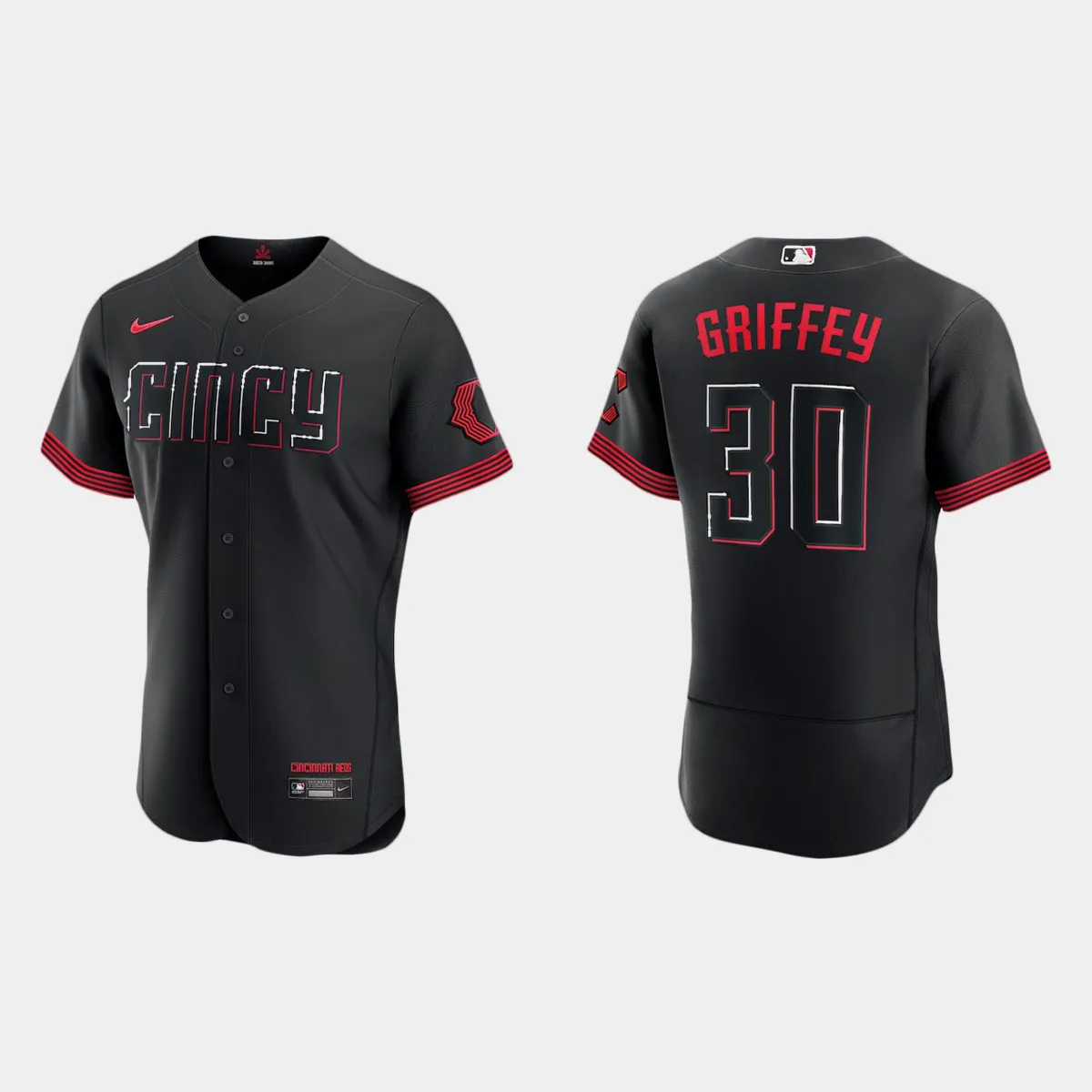 Ken Griffey Jr. Cincinnati Reds 2023 City Connect Jersey - Black