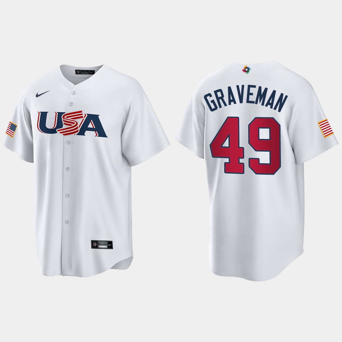 Kendall Graveman Chicago White Sox 2023 World  Classic USA Jersey - White