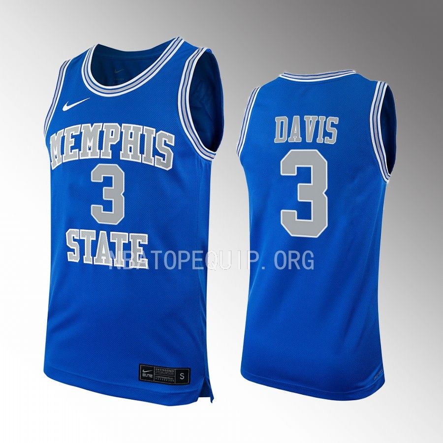 Kendric Davis Memphis Tigers Royal Jersey 2022-23 College