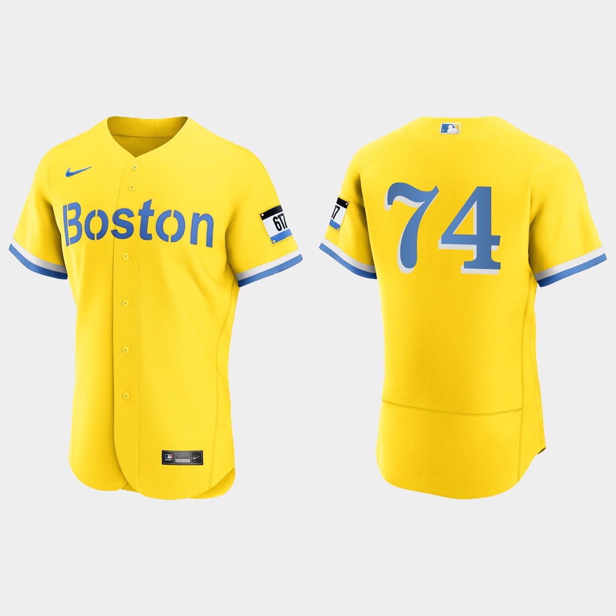 Kenley Jansen Boston Red Sox City Connect Jersey - Gold Light Blue
