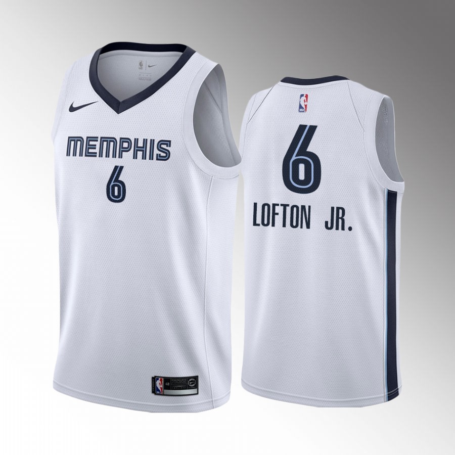 Kenneth Lofton Jr. #6 Memphis Grizzlies Association Edition White Jersey