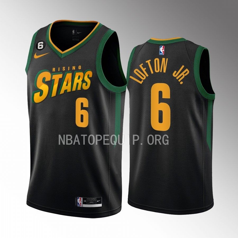 Kenneth Lofton Jr. 2023 NBA Rising Stars Jersey Memphis Grizzlies #6 Black Men's Uniform