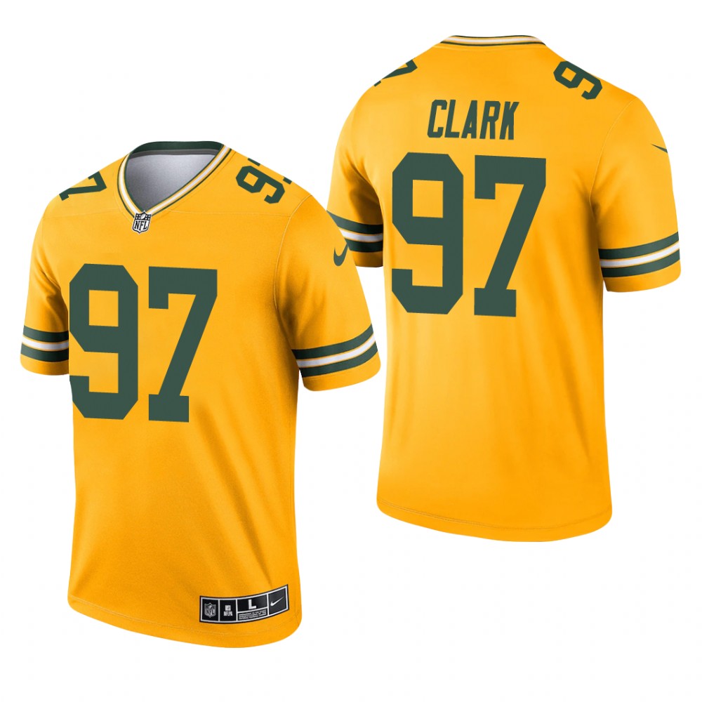 Kenny Clark Green Bay Packers Gold Jersey Inverted Legend - Men's