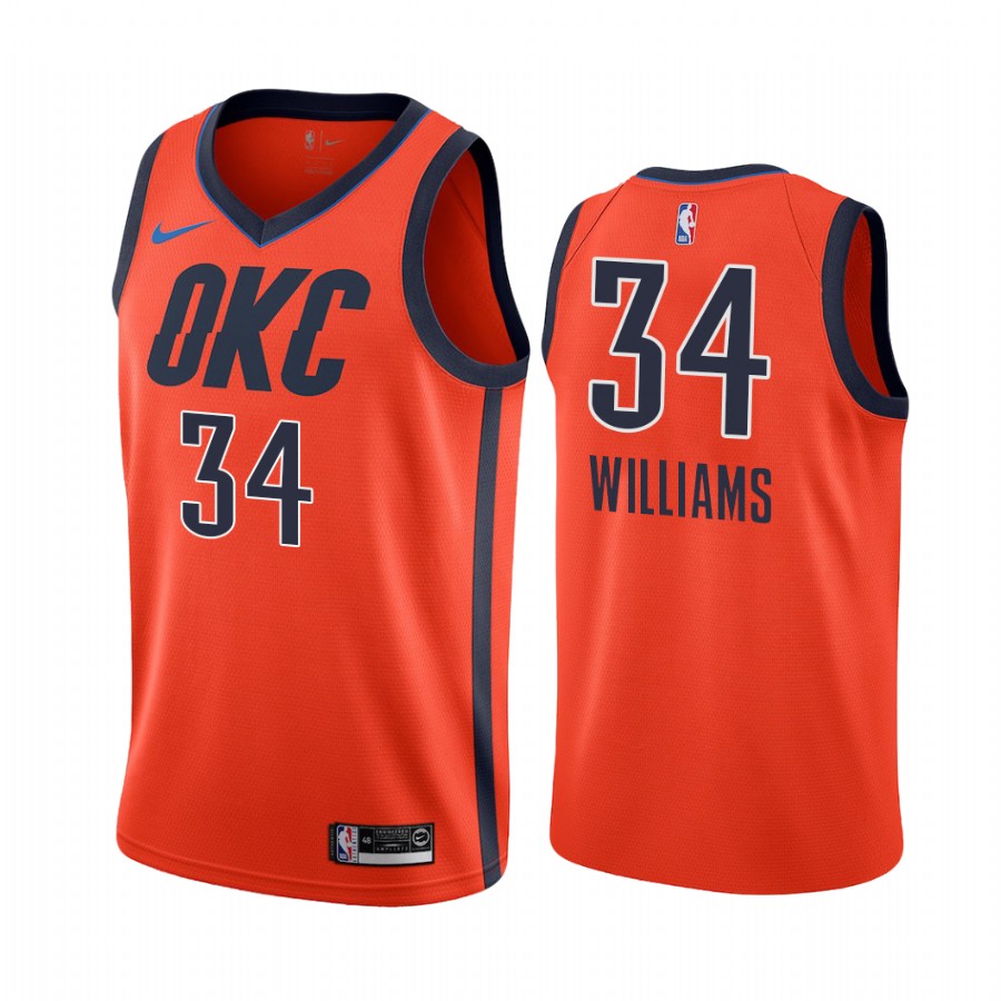 Kenrich Williams Oklahoma City Thunder 2020-21 Orange Earned Jersey 2020 Trade