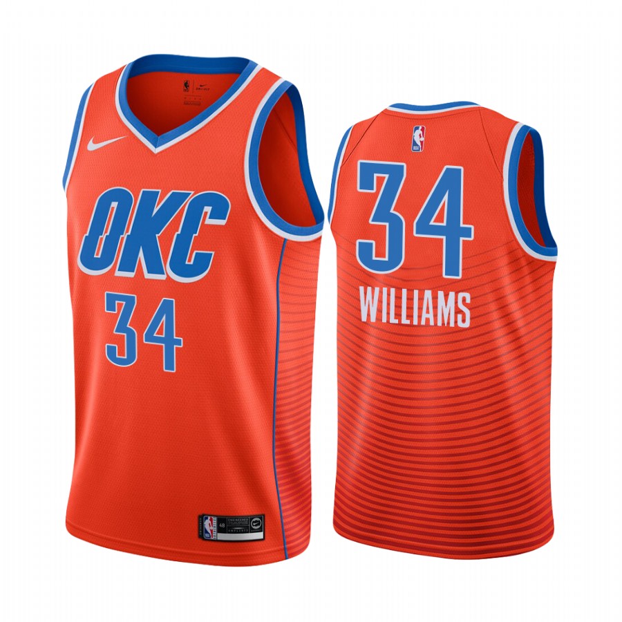 Kenrich Williams Oklahoma City Thunder 2020-21 Orange Statement Jersey 2020 Trade