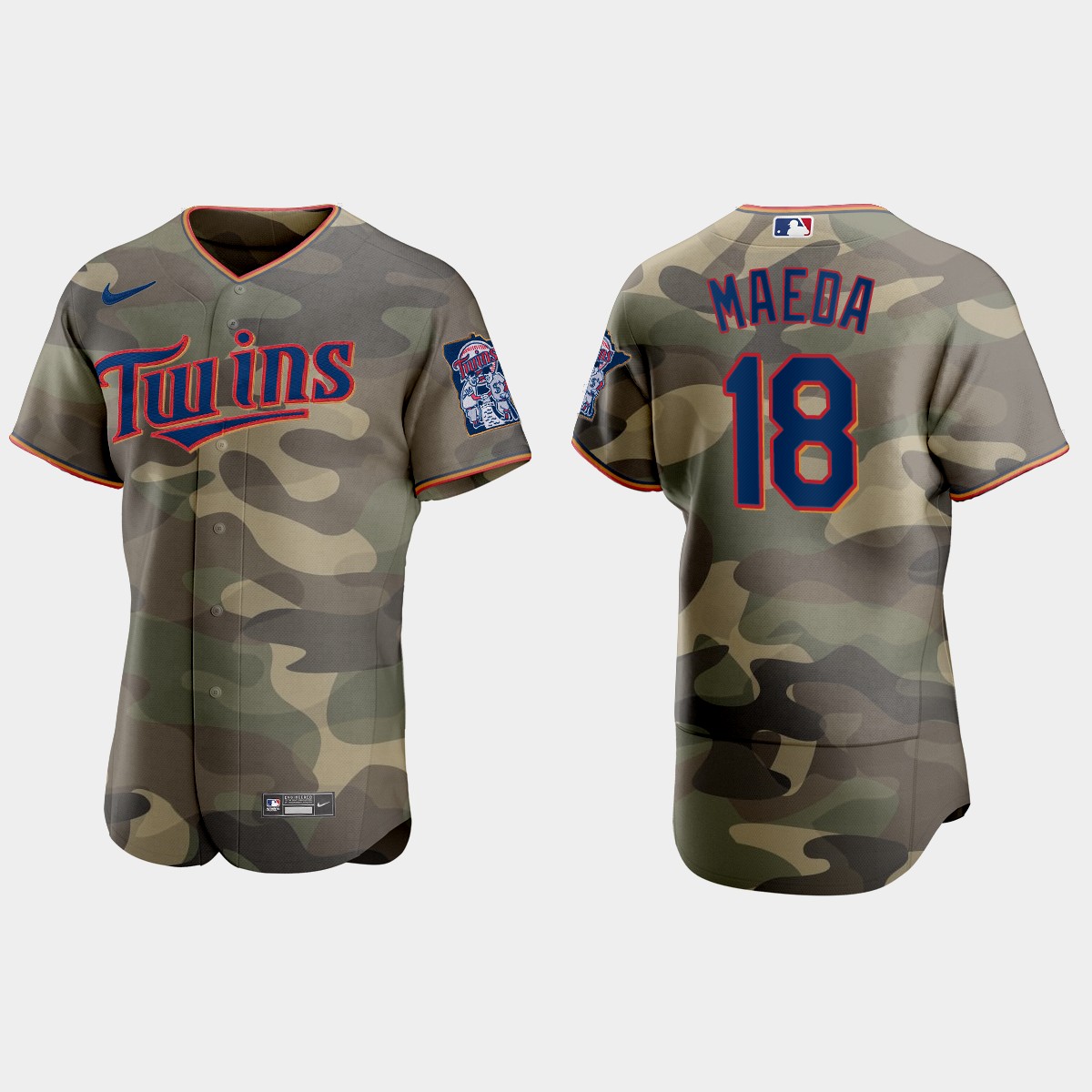 Kenta Maeda Minnesota Twins 2021 National Armed Forces Day Jersey - Camo