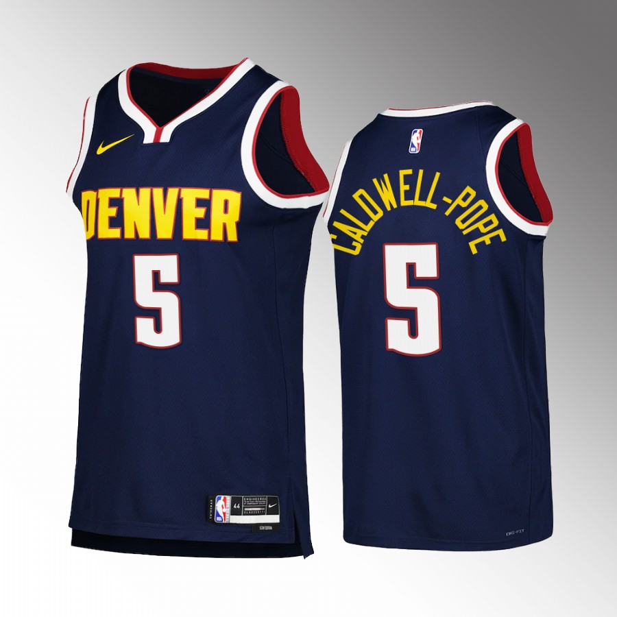Kentavious Caldwell-Pope Denver Nuggets #5 Navy Jersey 2022-23 Icon Edition Swingman