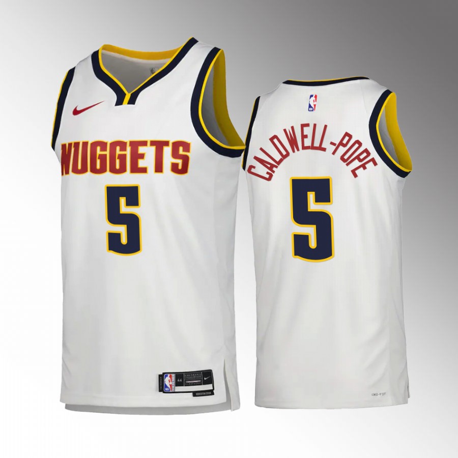 Kentavious Caldwell-Pope Denver Nuggets #5 White Jersey 2022-23 Association Edition Swingman