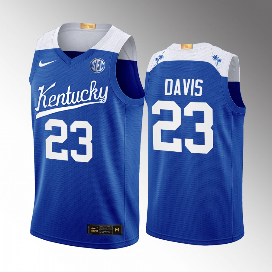Kentucky Wildcats Anthony Davis Jersey College  Blue Alumni Uniform