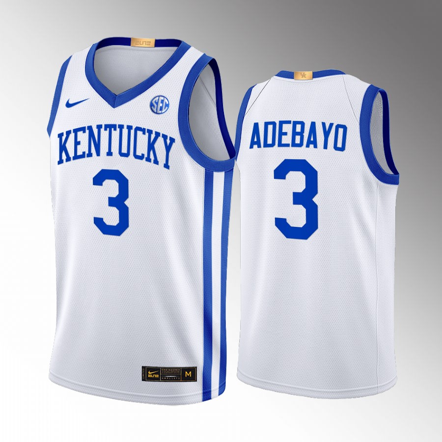 Kentucky Wildcats Bam Adebayo Jersey 2022-23 Home White Alumni  Uniform