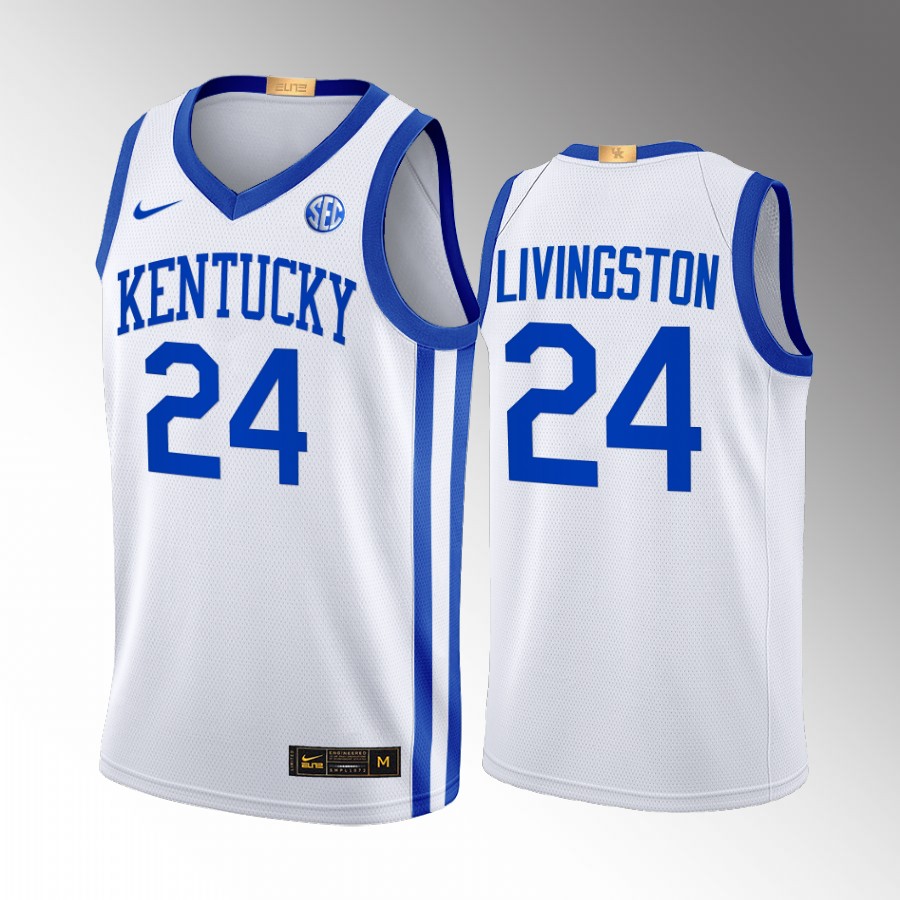 Kentucky Wildcats Chris Livingston Jersey 2022-23 Home White Elite  Uniform