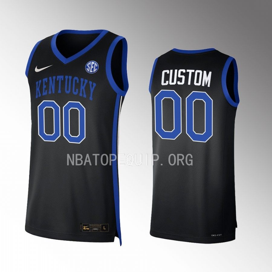 Kentucky Wildcats Custom Jersey 2022-23 College  Black  Uniform