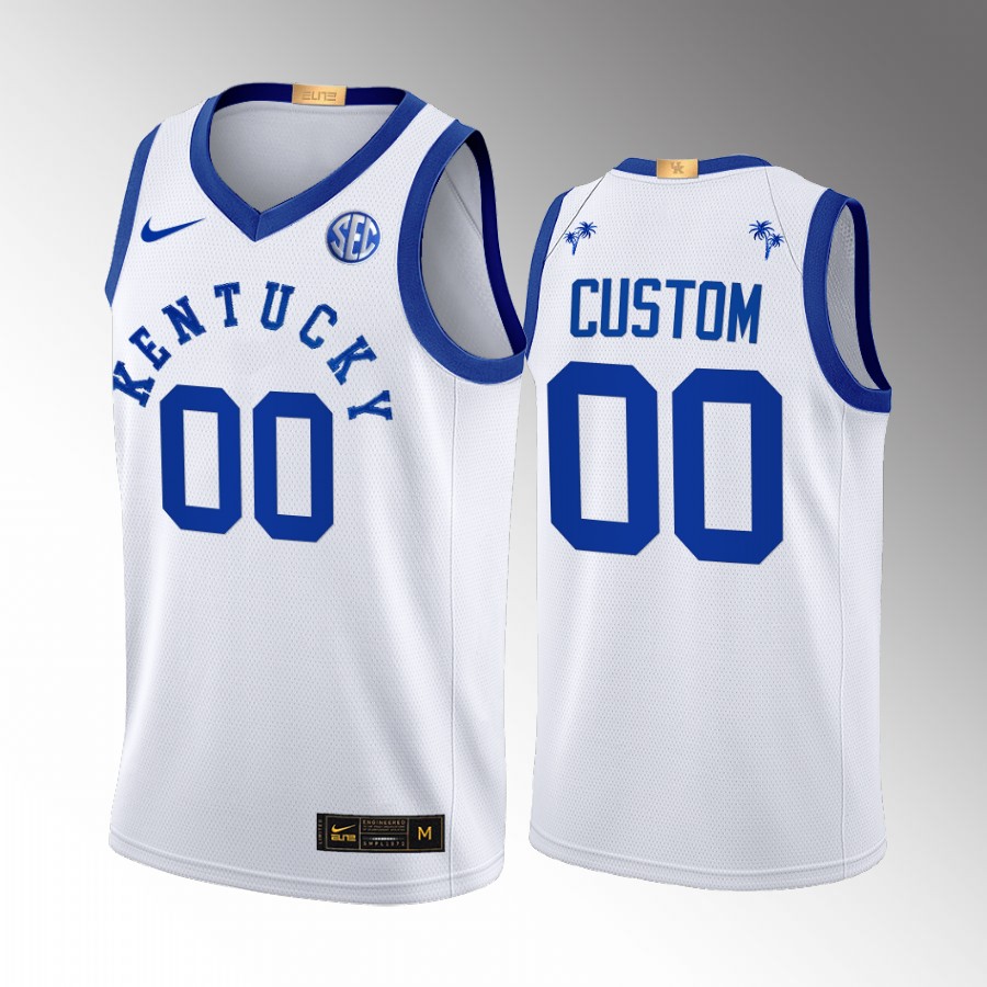 Kentucky Wildcats custom Jersey 2022 Big Blue Bahamas White  Uniform
