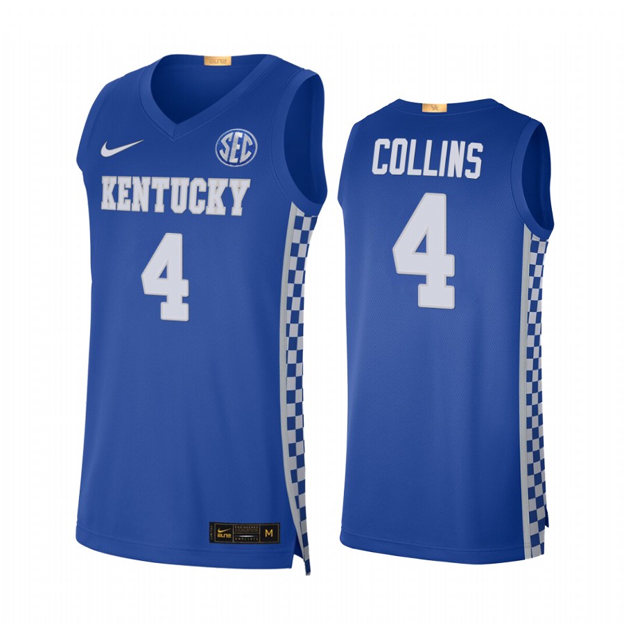 Kentucky Wildcats Daimion Collins Jersey 2021-22 College  Royal Uniform