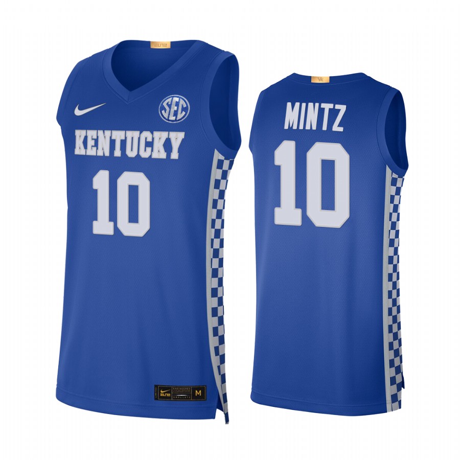 Kentucky Wildcats Davion Mintz Jersey 2021-22 College  Royal Uniform
