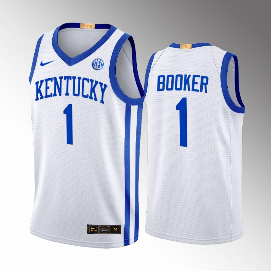 Kentucky Wildcats Devin Booker Jersey 2022-23 Home White Alumni  Uniform