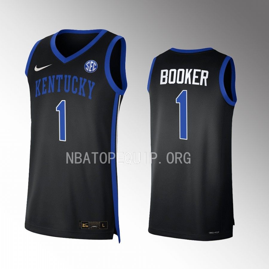 Kentucky Wildcats Devin Booker Jersey College  Black  Uniform