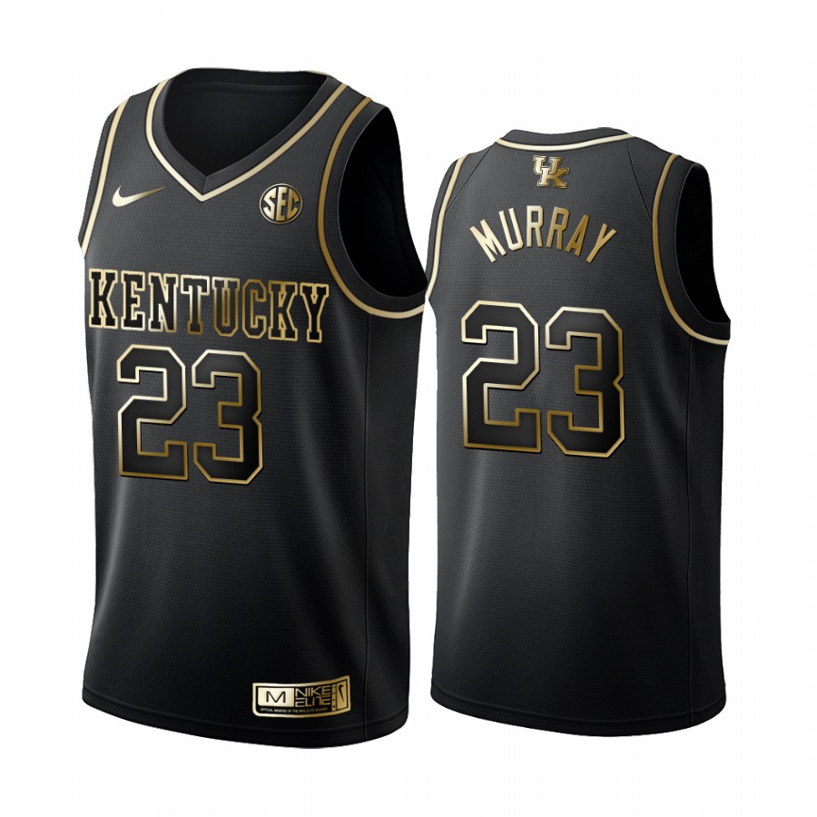Kentucky Wildcats Jamal Murray Black Golden Edition Jersey Denver Nuggets