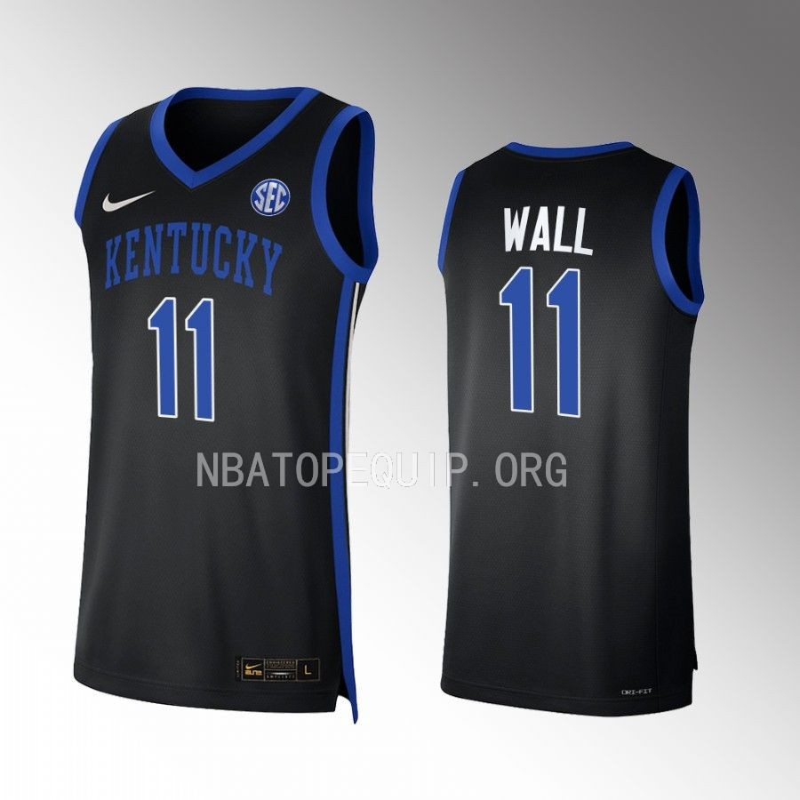 Kentucky Wildcats John Wall Jersey College  Black  Uniform