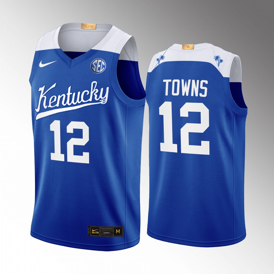 Kentucky Wildcats Karl-Anthony Towns Jersey College  Blue Alumni Uniform