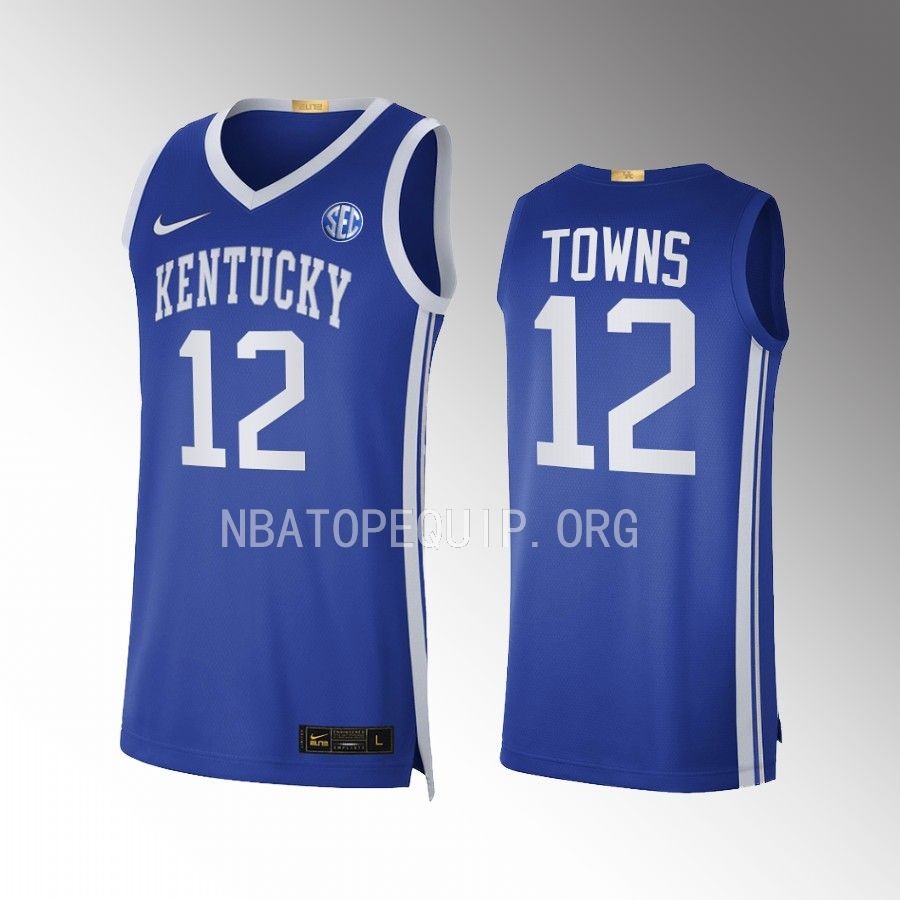 Kentucky Wildcats Karl-Anthony Towns Jersey Limited  Royal NBA Alumni Uniform