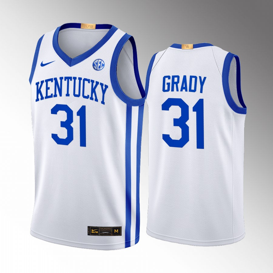 Kentucky Wildcats Kellan Grady Jersey 2022-23 Home White Alumni  Uniform
