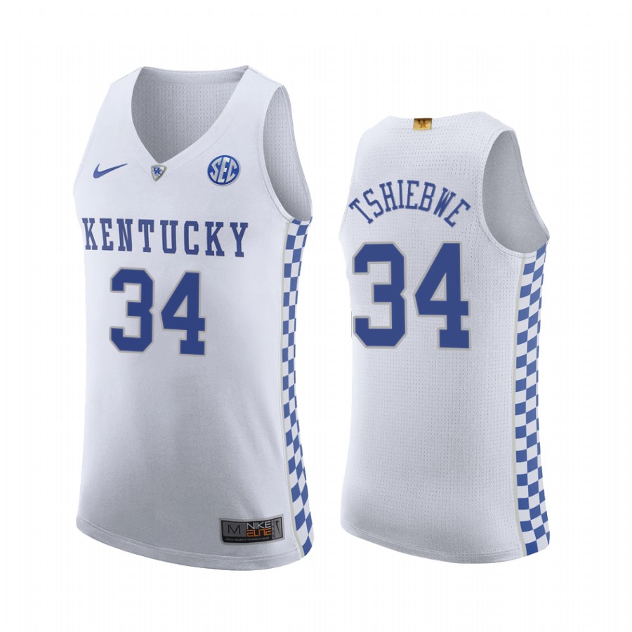 Kentucky Wildcats Oscar Tshiebwe Jersey 2021-22 College  White Uniform