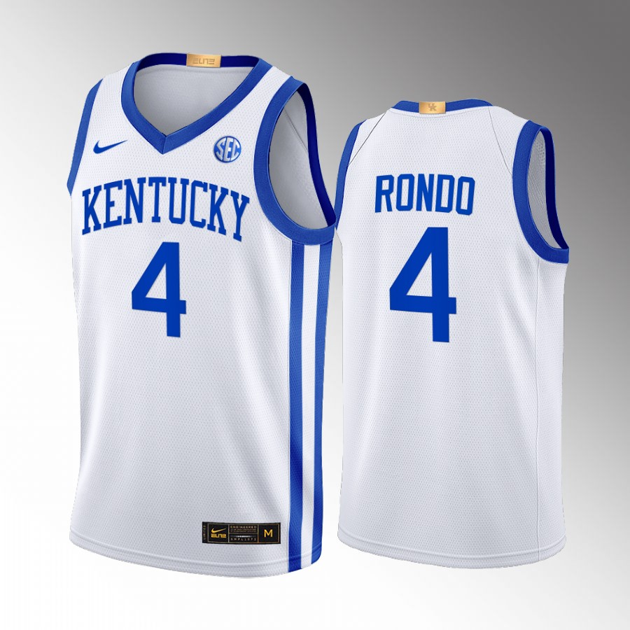 Kentucky Wildcats Rajon Rondo Jersey 2022-23 Home White Alumni  Uniform
