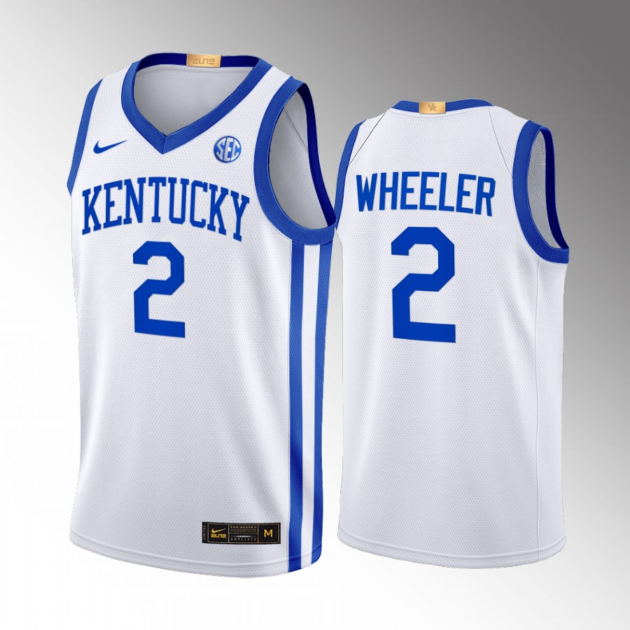 Kentucky Wildcats Sahvir Wheeler Jersey 2022-23 Home White Elite  Uniform